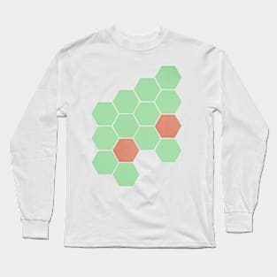 Mint Honeycomb Long Sleeve T-Shirt